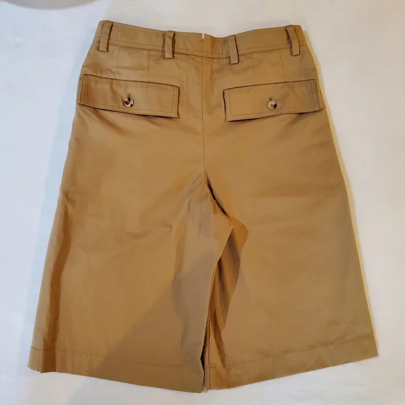 Burberry Pleated Tan / Camel Shorts - Picture 2 of 5